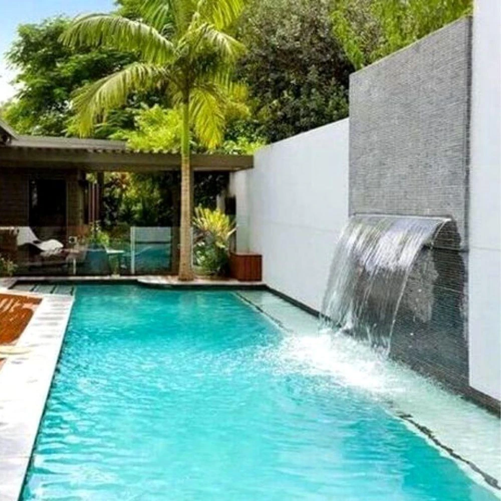 Cascata de Embutir para Piscina 180cm Aço Inox 304 Sol e Água