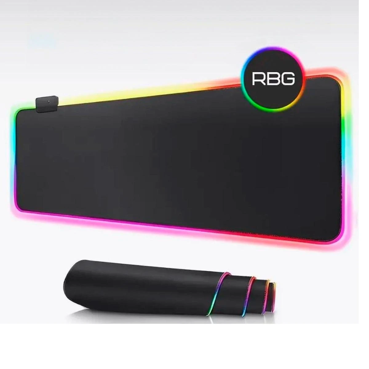 Miniatura Mouse Pad Gamer Preto Grande 80X30Cm