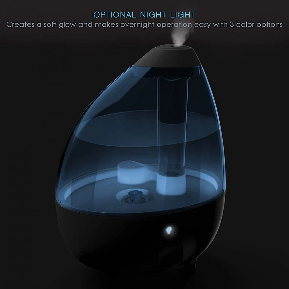Umidificador Ultrassônico de Névoa Fria 24H de Ação, 3,7 Litros, Cobertura 46m2, 110V, Pure Enrichment, Azul