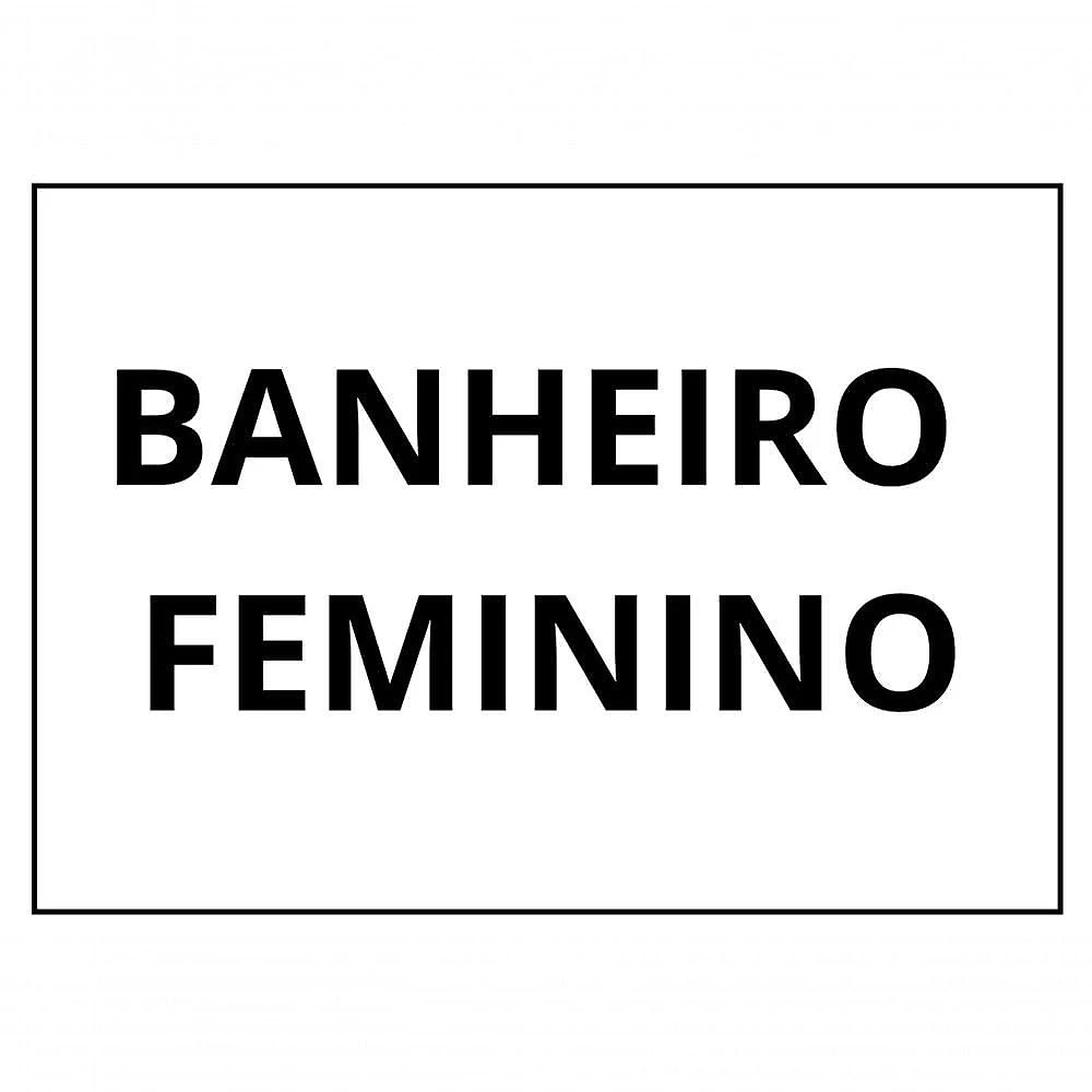 Placa de Sinalização 1-2 Oficio Banheiro Feminino MDF Natural em MDF Gravado a Laser Marrom
