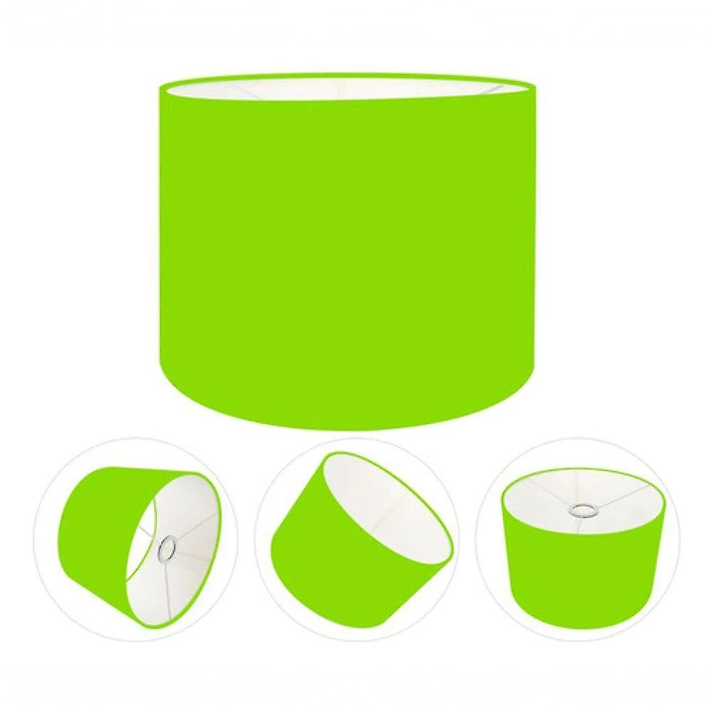 Cúpula Abajur E Luminária Cilíndrica Vivare Cp-7011 ø30x21cm - Bocal Nacional Verde-limão