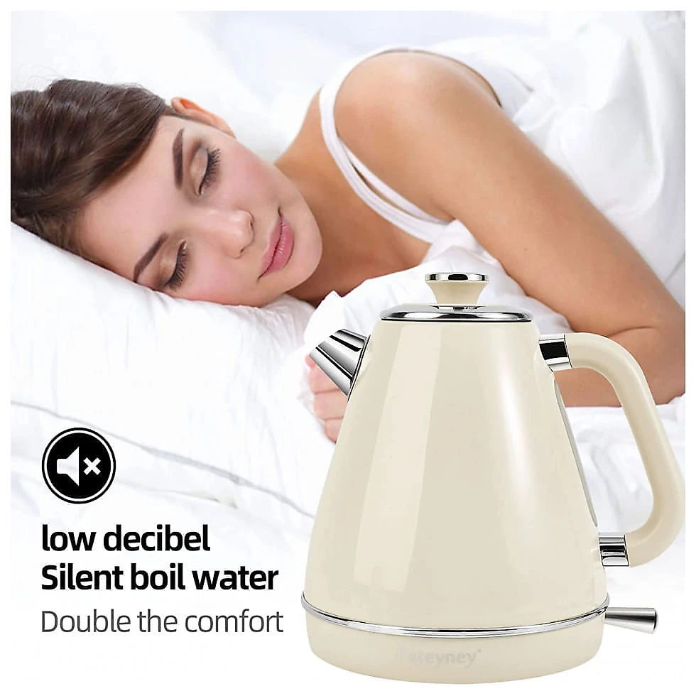 Chaleira Elétrica Retrô Pateyney 1,7 Litros com Termostato 1200W 110V Creme