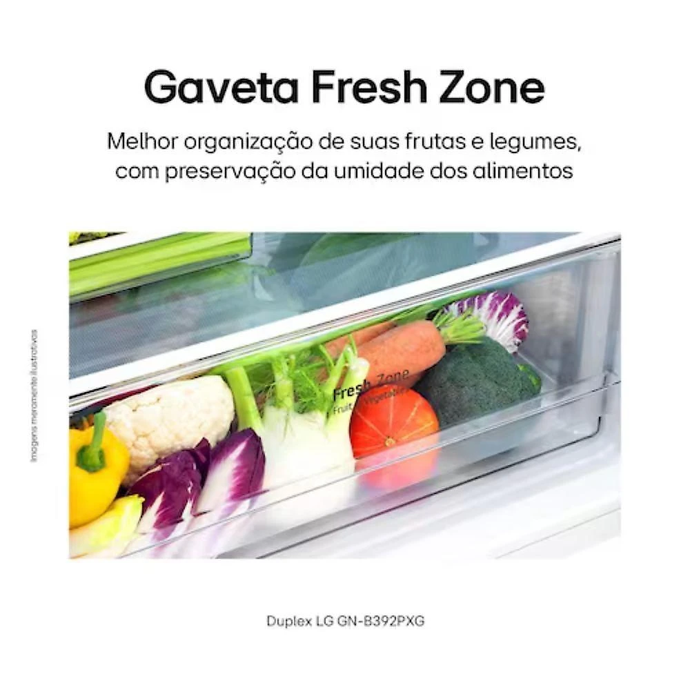 Geladeira LG Duplex Frost Free Inverter 395L GN-B392PXGB Preto 110V