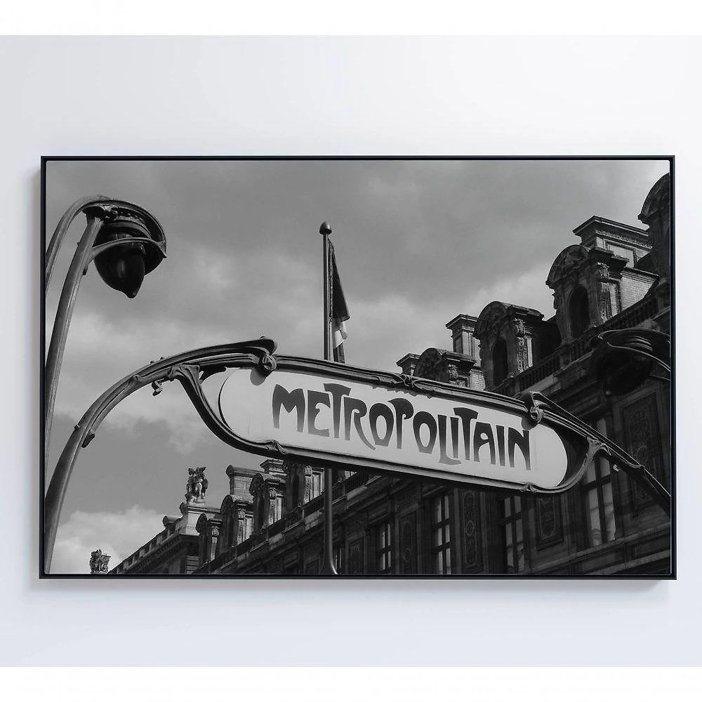 Quadro Metro Paris 60x40 Cm Adesivo Fotográfico
