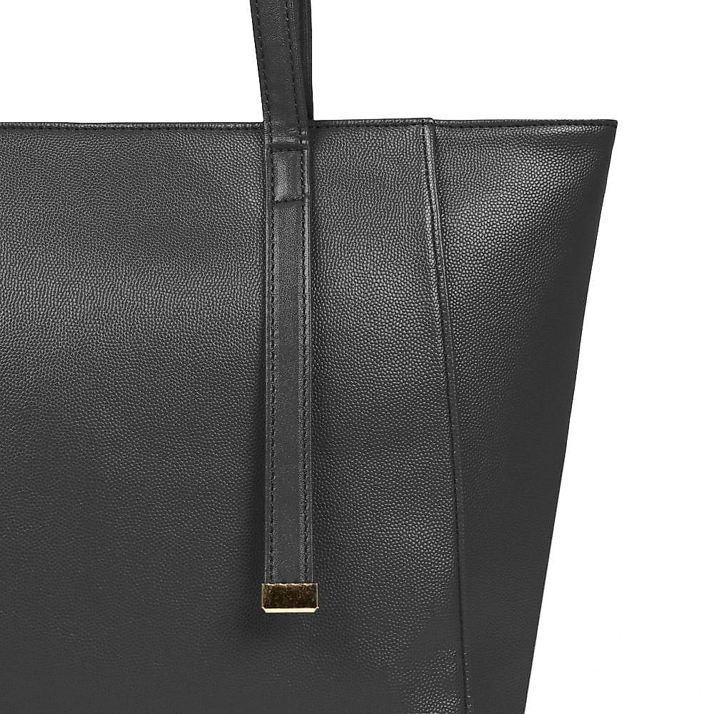 Bolsa de Ombro Feminina Média Alça Alongada Tote Preta Preto
