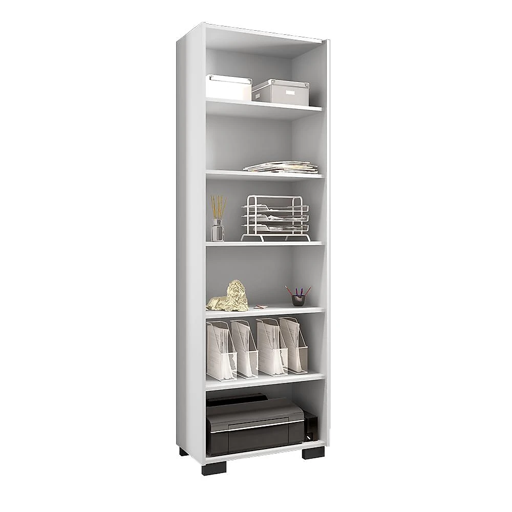 Kit 2 Peças com Estante Livreiro e Escrivaninha Gávea Espresso Móveis Conjunto Home Office 2 Peças 1 Estante e 1 Escrivaninha Gávea Espresso Móveis Branco