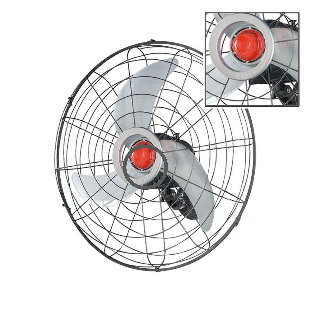 Ventilador de Parede Ventisol 230W 60cm 3 Pás Preto Power 70 Bivolt