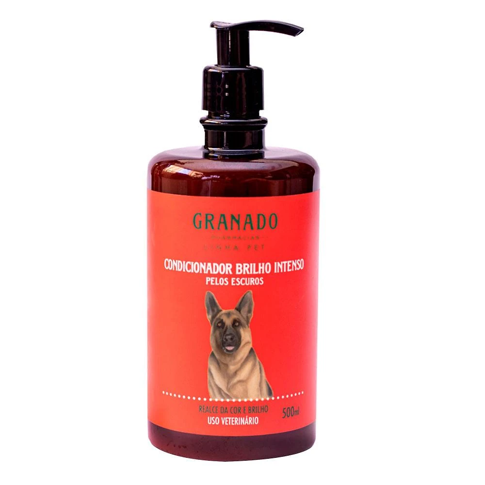 Granado brilho intenso para pelos escuros condicionador para pets