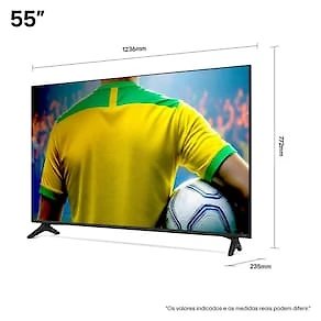 Smart TV 55” LG 4K 55QNED73ASA QNED Processador a7 AI WebOS 25