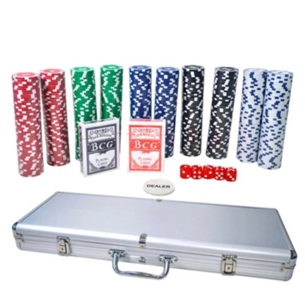 Miniatura Kit Poker Profissional Maleta 500 Fichas Oficiais Baralho