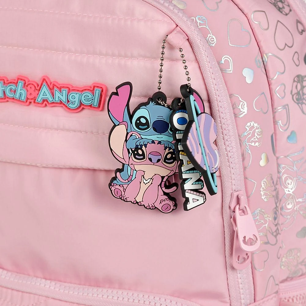 Mochila de 4 Rodinhas Feminina Stitch & Angel Rosa Claro Rosa claro