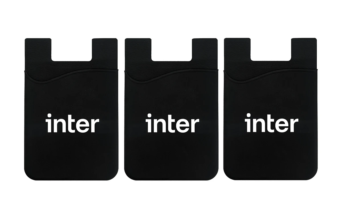 Kit 3 Porta Cartões Inter - Preto