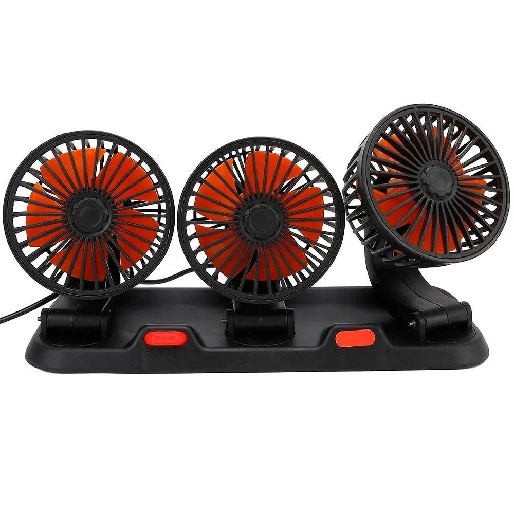 Ventilador Leva Pro Pet Triplo USB 5V 5 Pás 2 Velocidades Preto