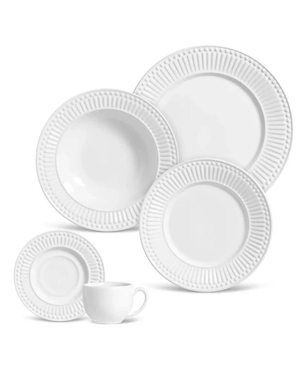Aparelho de Jantar 30 Peças Porto Brasil Roma Branco