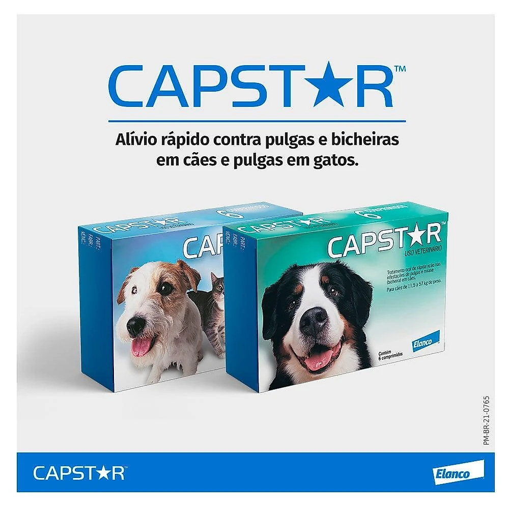 Antipulgas Elanco Capstar 11 mg para Cães e Gatos até 11,4 Kg - 1 Comprimido