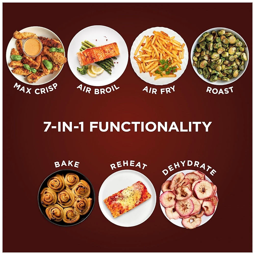 Ninja Air Fryer Pro XL 6.5 Litros: Tecnologia Max Crisp, Cozinhe sem Culpa, 7 Funções, Fácil Limpeza, Economia de Espaço - Cinza