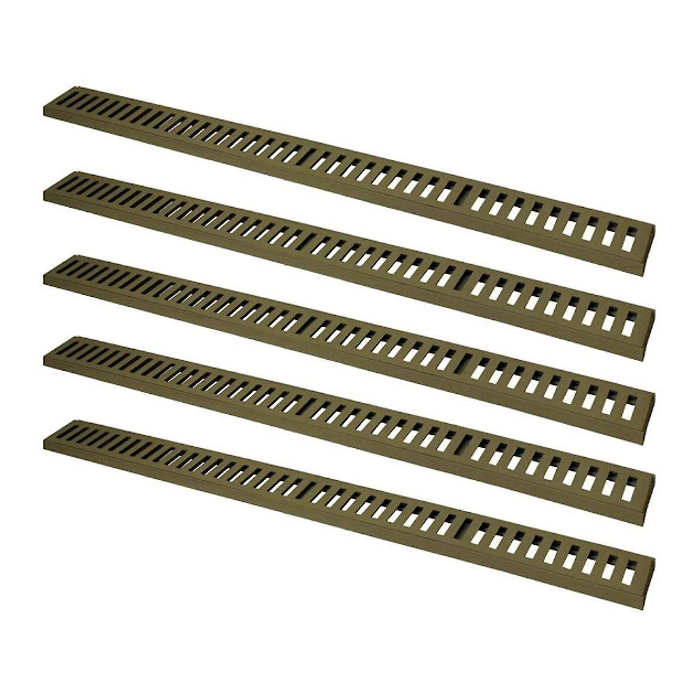Kit 5 Ralo Grelha Linear Caixilho Alumínio Fendi 15x100cm GDA