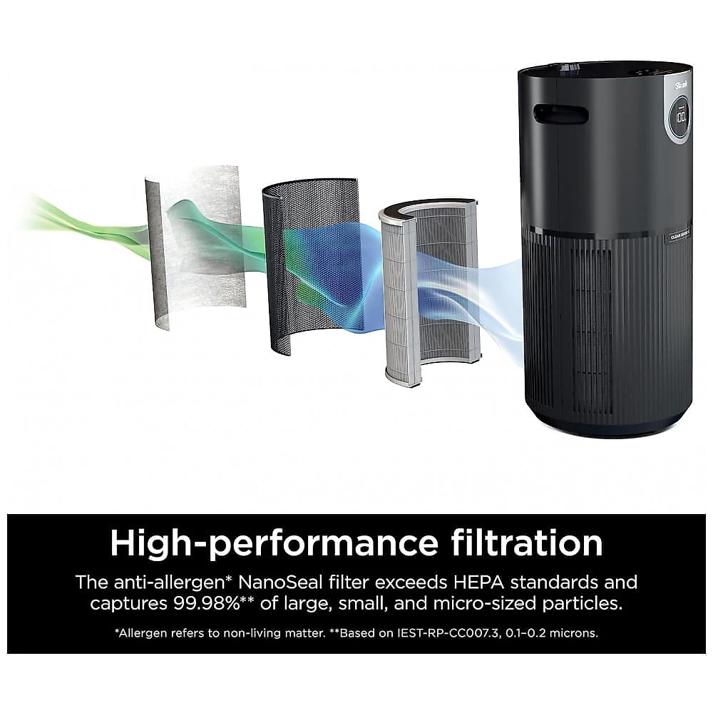 Purificador de Ar Shark HP232 Clean Sense Air Purifier MAX com Tecnologia Neutralizadora de Odores, Alergias, Filtro HEPA, 111,48 m², Ambiente XL, Cas Purificador de Ar Shark HP232 Clean Sense Air Purifier MAX com Tecnologia Neutralizadora de Odores, Alergias, Filtro HEPA, 111,48 m², Ambiente XL