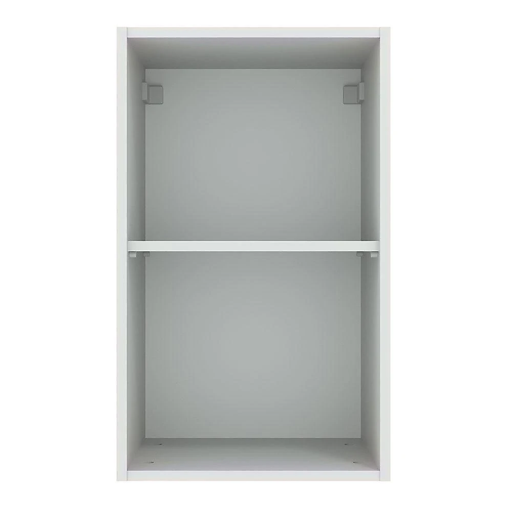 Armário de cozinha aéreo 40 cm 1 porta branco/preto agata madesa