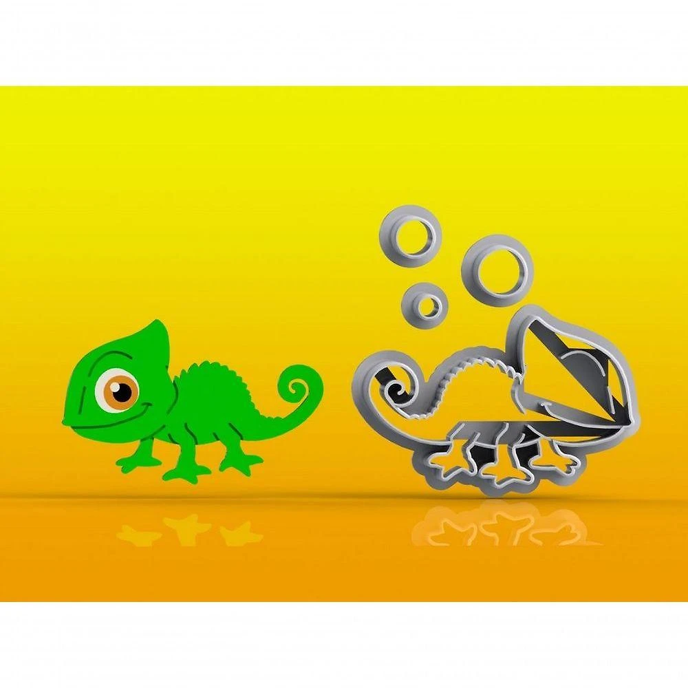 Cortador Rapunzel Camaleao Pascal 4CM em Plástico PLA Cor Sortida HB Formas e Cortadores
