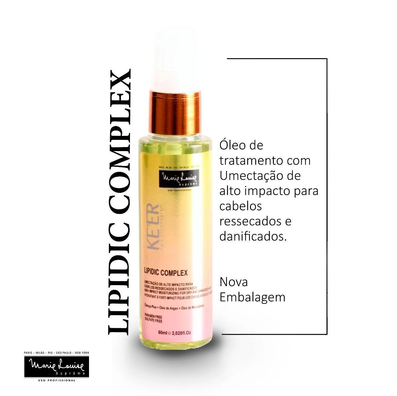 Miniatura Óleo Capilar Lipidic Complex Marie Louise Nutrição Intensa