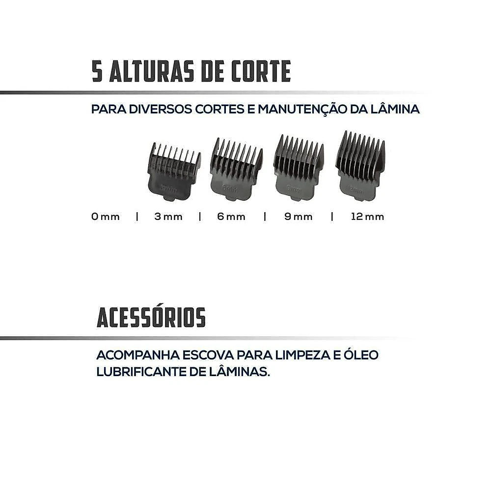 Cortador De Cabelos Britânia BCR20SG Sem Fio Bivolt