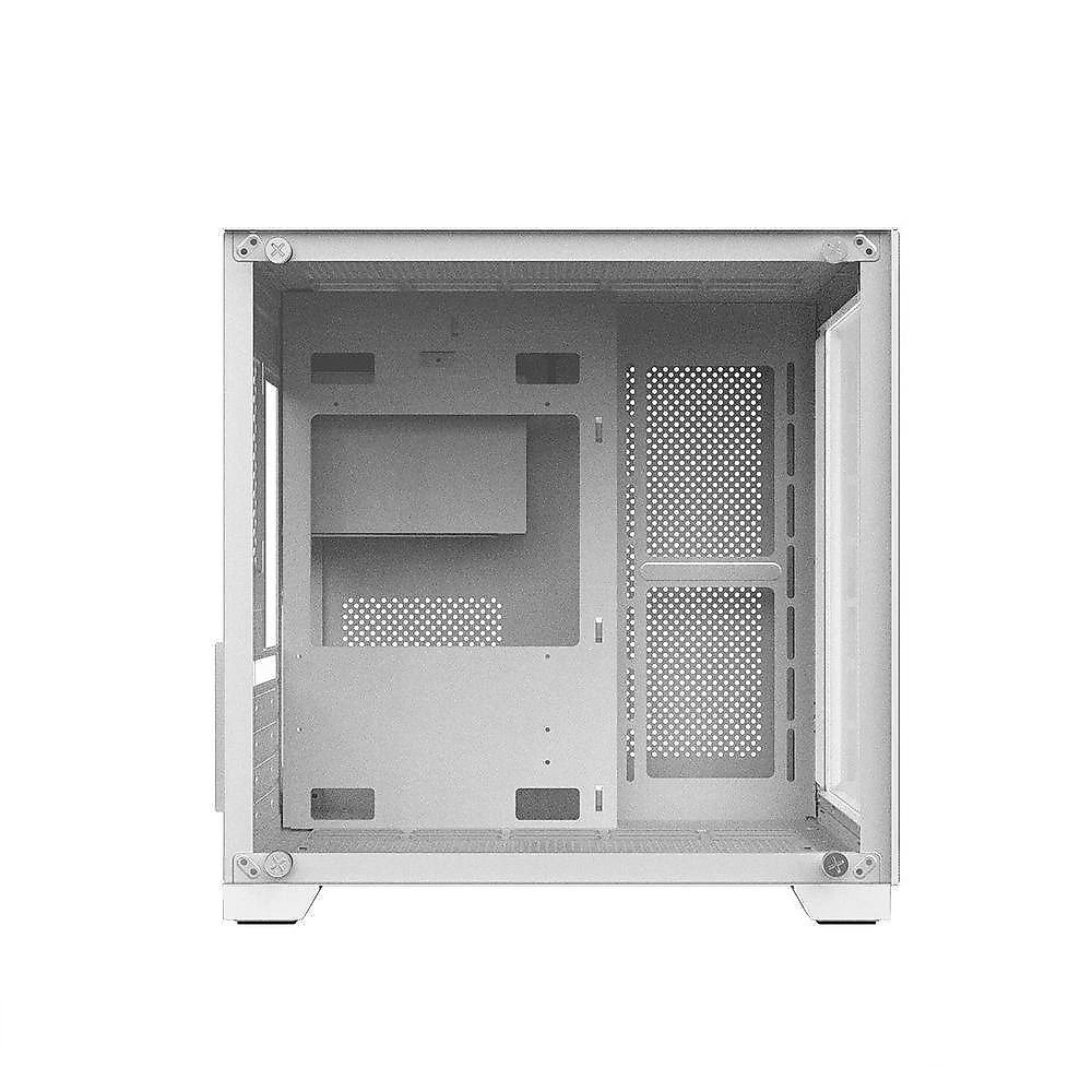 Gabinete Gamer Forcefield White Ghost Mid-tower Mini ITX Micro ATX Vidro Temperado Branco Pcyes