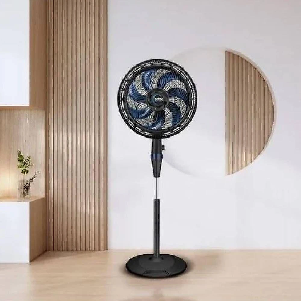 Ventilador de coluna arno ve7c x-treme 40cm 7 pás preto e azul 127v