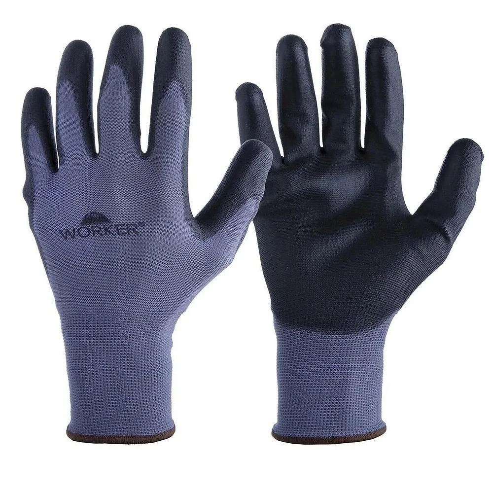 Luva de Proteção Banhada Wk30 - PU Fit - g com Duplo Revestimento Cinza Worker 9