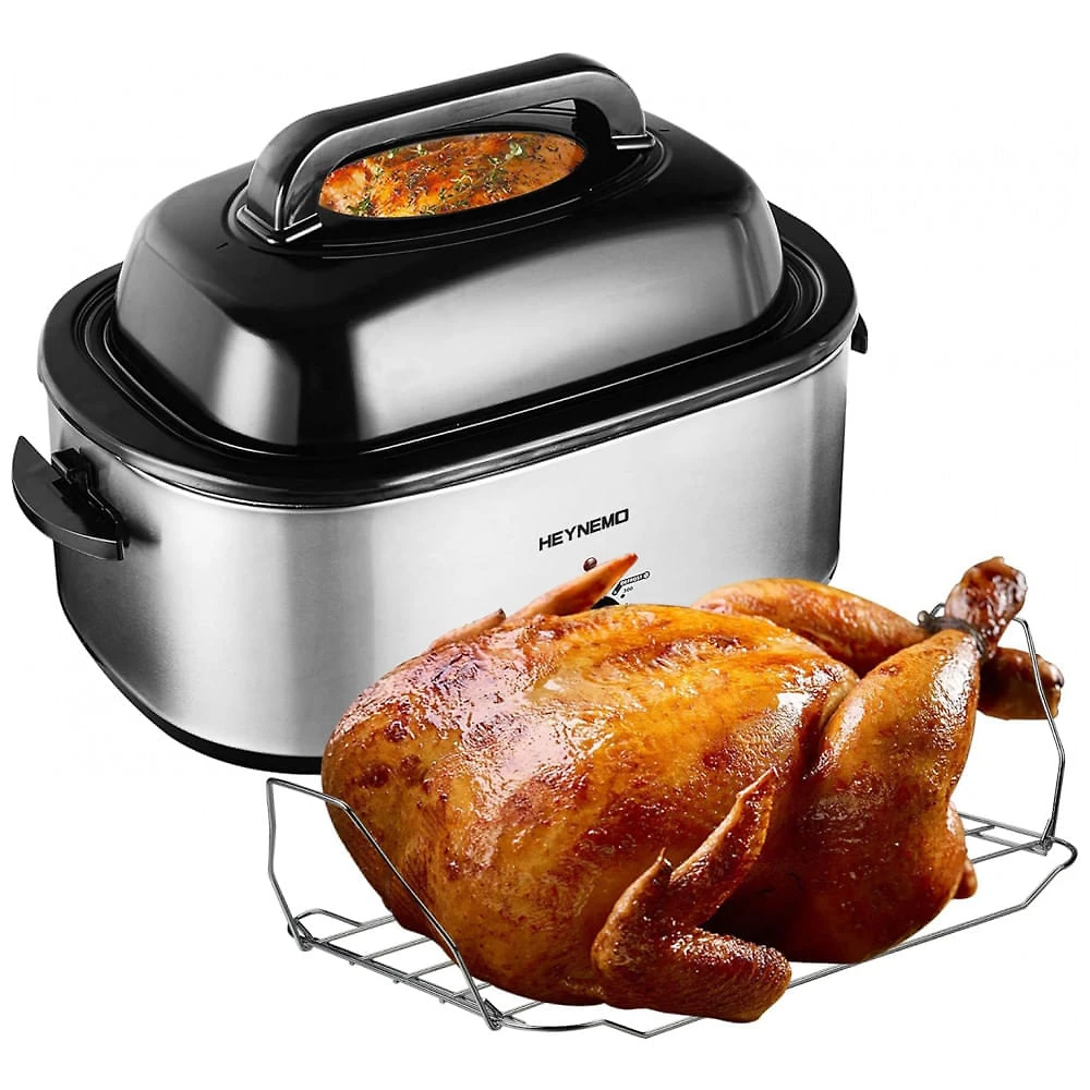 Panela Elétrica 22 Litros em Aço Inoxidável com Controle de Temperatura, 110V 1450W, HEYNEMO, Branca