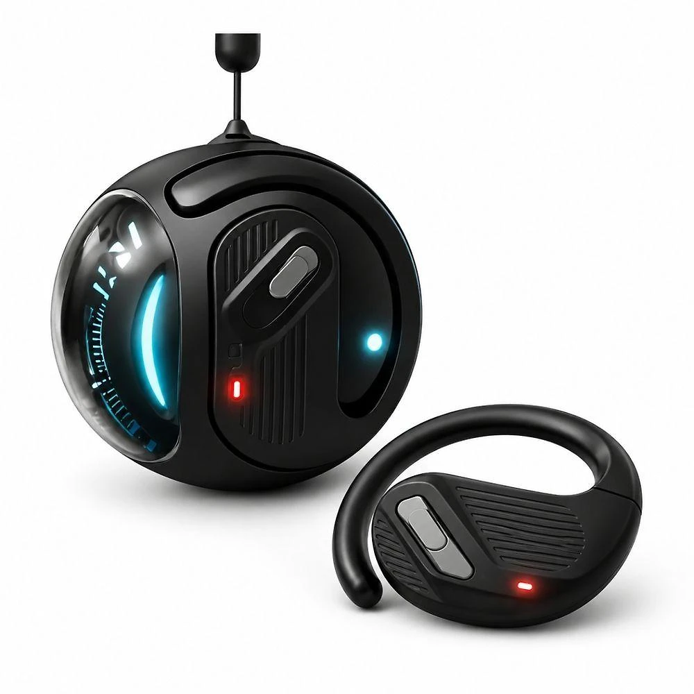Fone de Ouvido Bluetooth MDM Pingente Open Ear para Corrida Bluetooth 5.3 Preto