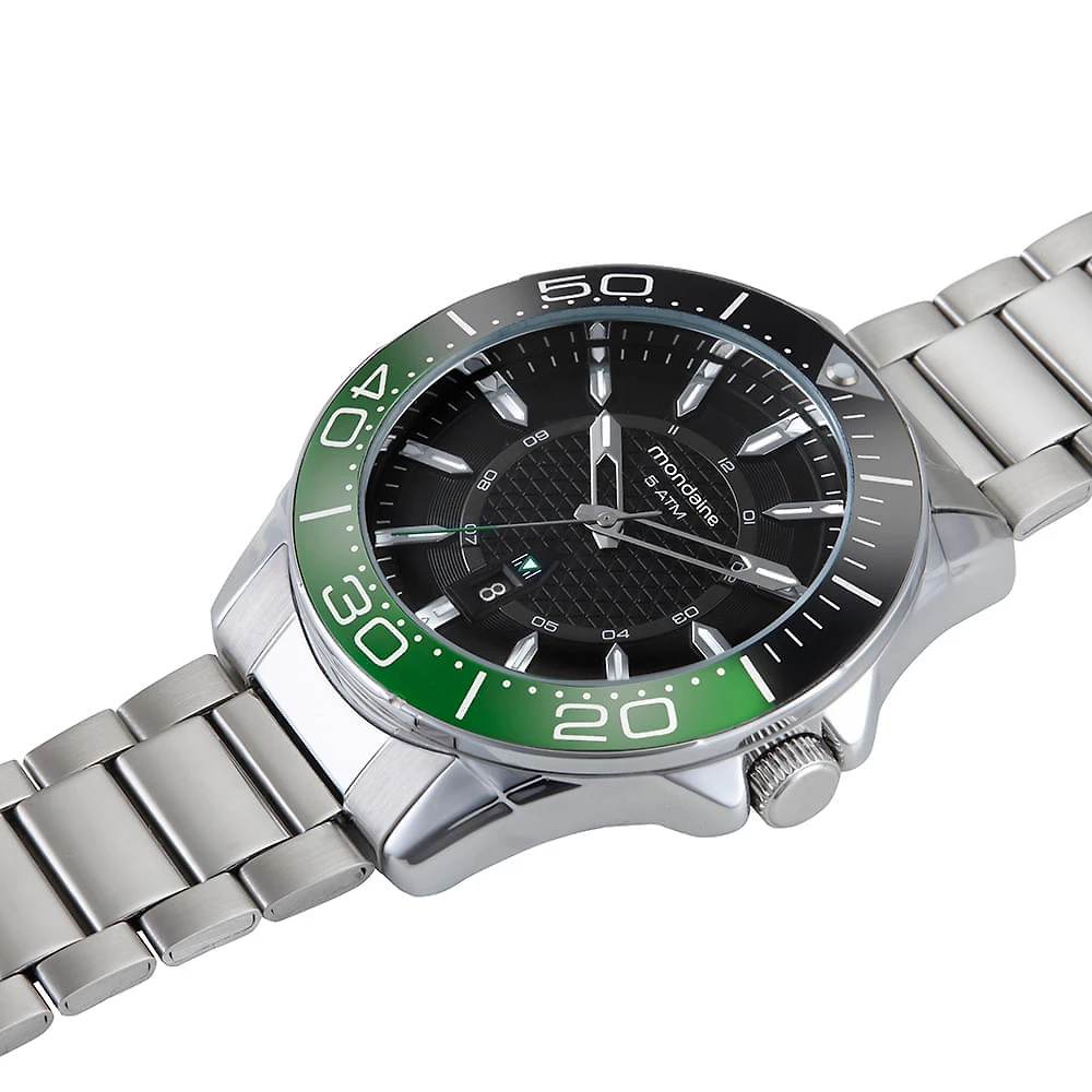 Miniatura Relógio Masculino Casual Com Calendário Prata