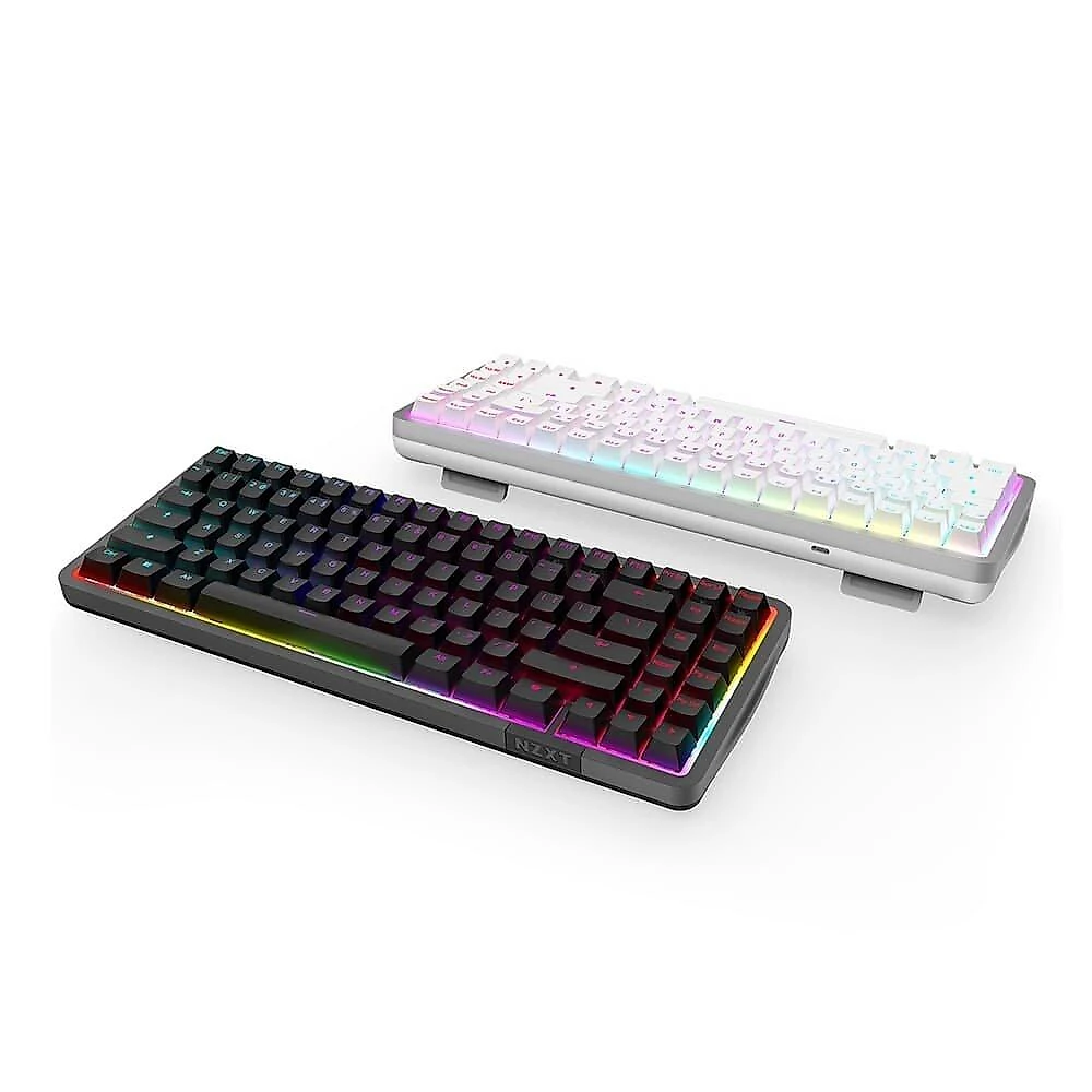Teclado Magnético Gamer Sem Fio NZXT Function Elite MiniTKL, RGB, USB-C Removível, Preto - KB-101NB-US