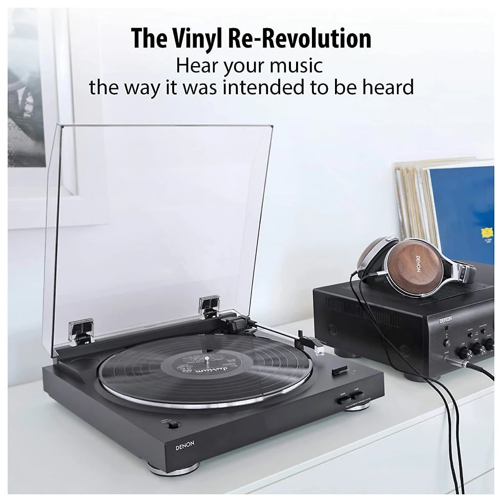 Miniatura Denon DP29F Toca Discos com Sistema Automático de Reprodução e Equalizador, 110V