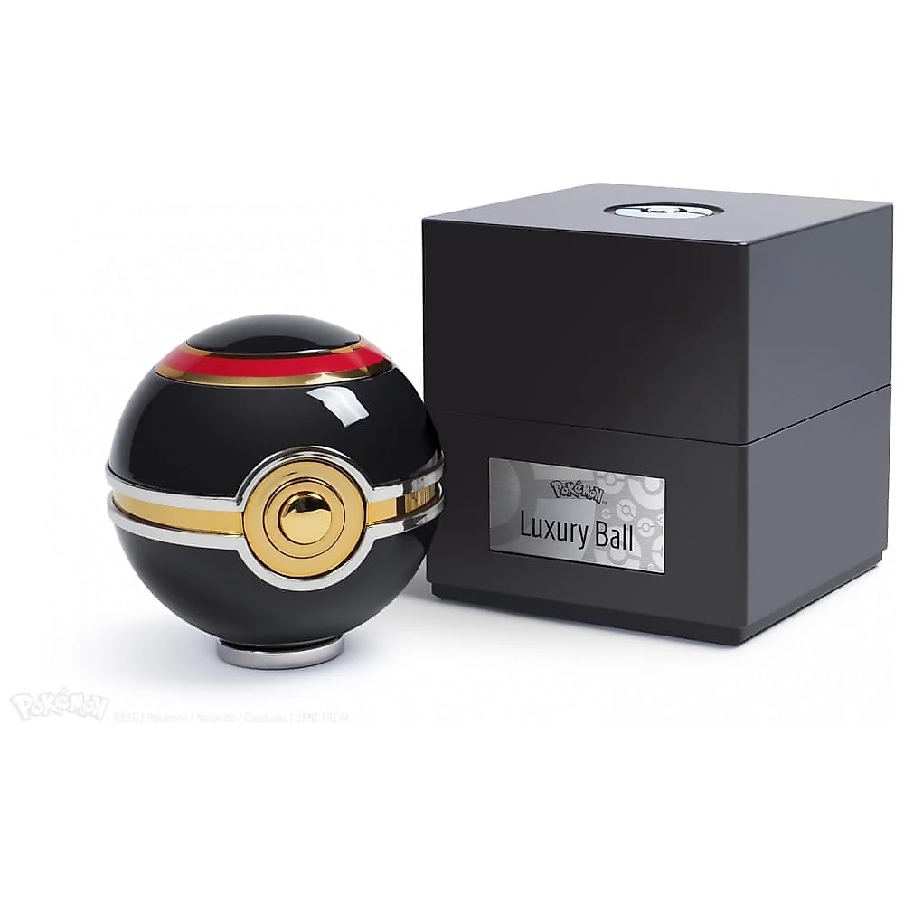 Poké Bola Luxury Ball The Wand Company metal eletrônica sensor proximidade luz multicolor base expositora numerada - Réplica original licenciada
