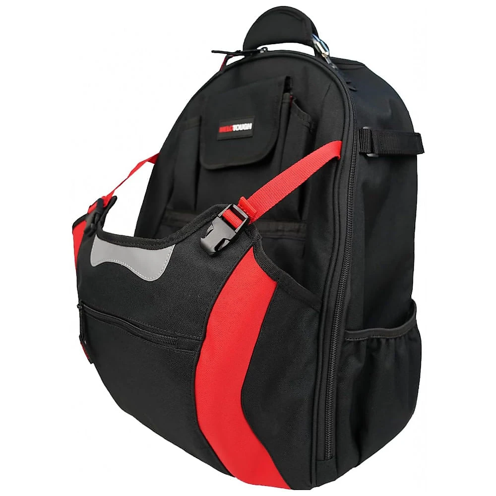 Bolsa de Ferramentas Organizadora com Rodas e Compartimentos, MELOTOUGH RTB02 Khaki, Vermelho