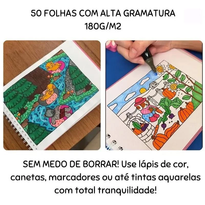 Miniatura Livro Colorir Bobbie Goods 50 Páginas Bob Gods Capa Dura Cor