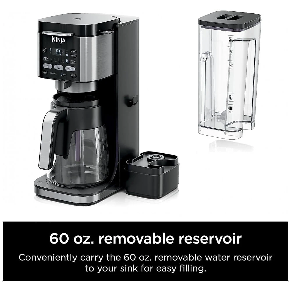 Máquina de Café e Gelado Quente DualBrew de 12 xícaras, 110V 1550W, Ninja CFP101, Preta