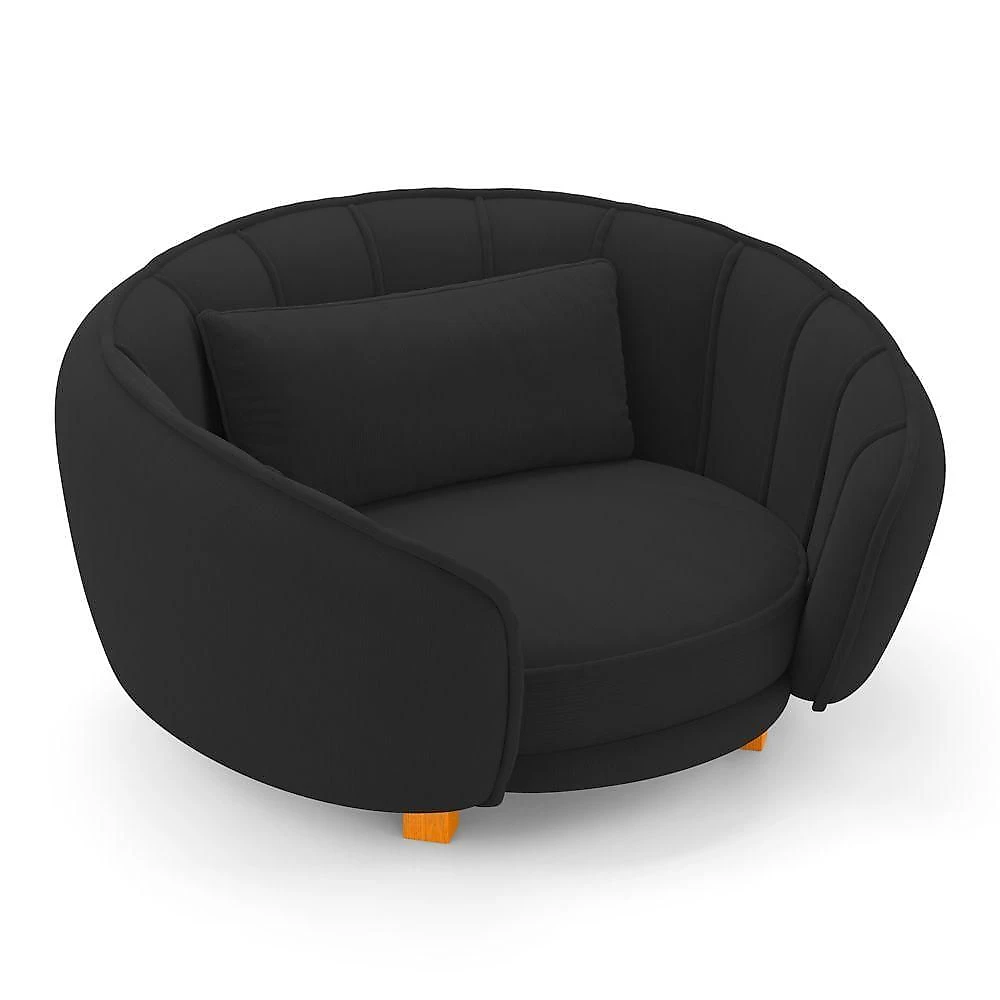 Mini Cama Poltrona Pet Lary Baby Para Cachorro Veludo Preto - Desk Design