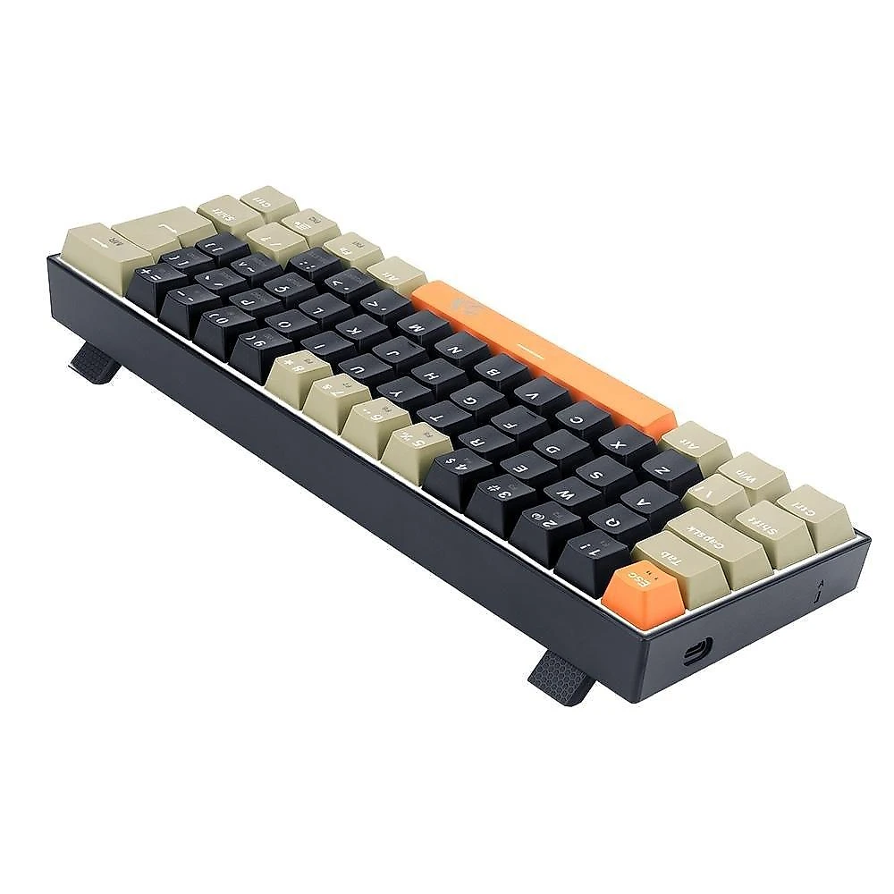 Teclado Gamer Redragon Lakshmi, Switch Brown,  Layout 60%, ABNT2, Preto - K606-OG&BK&GY (PT-BROWN)