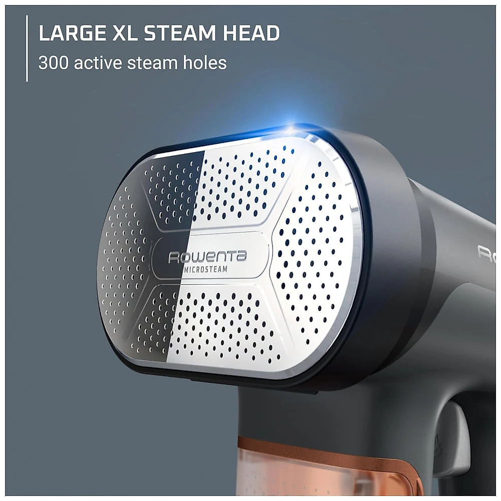 Rowenta Ferro a Vapor 3 em 1 para Roupas, Steamer Portátil, Removedor de Lint, Tanque 200ml, 1875 Watts, Desligamento Automático, Preto Cobre