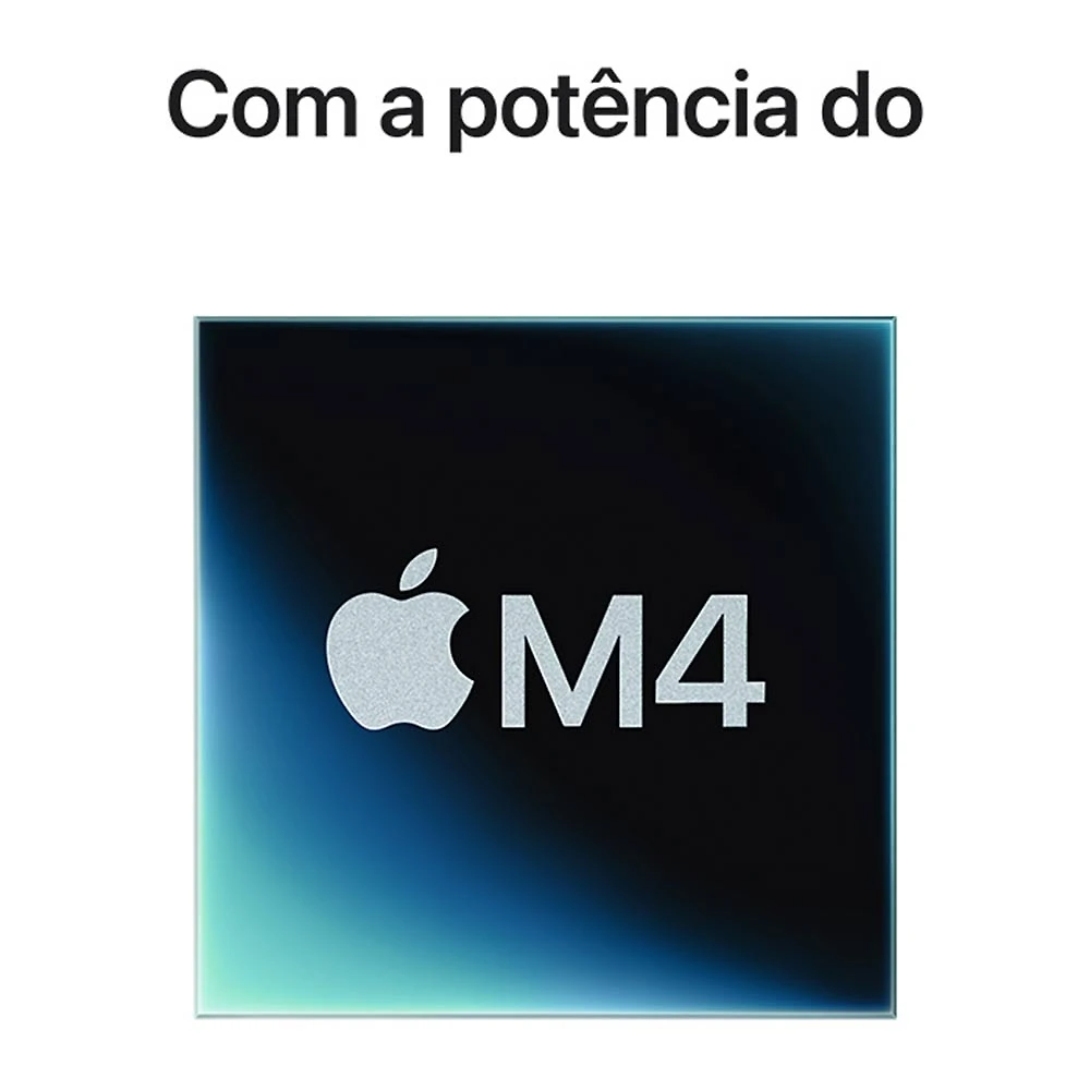 Miniatura Mac Mini Chip M4 Memória Unificada de (16 GB, SSD de 512 GB) - Prateado Bivolt