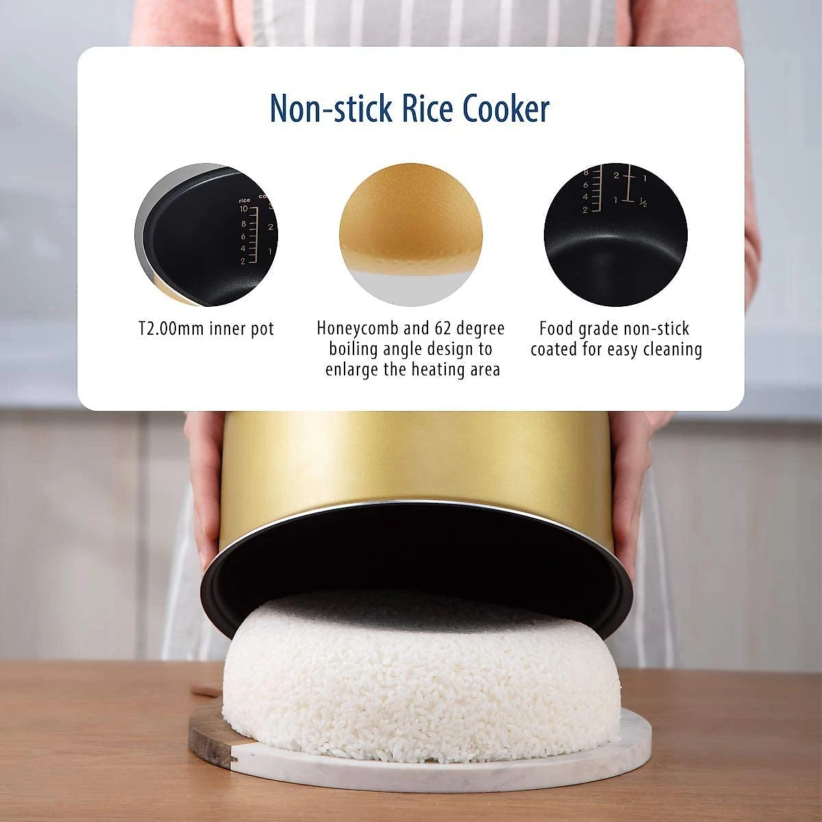 Midea MBFS5017B Panela de Arroz Elétrica 5L Multifuncional com 10 Configurações e Desligamento Automático 110V Cinza