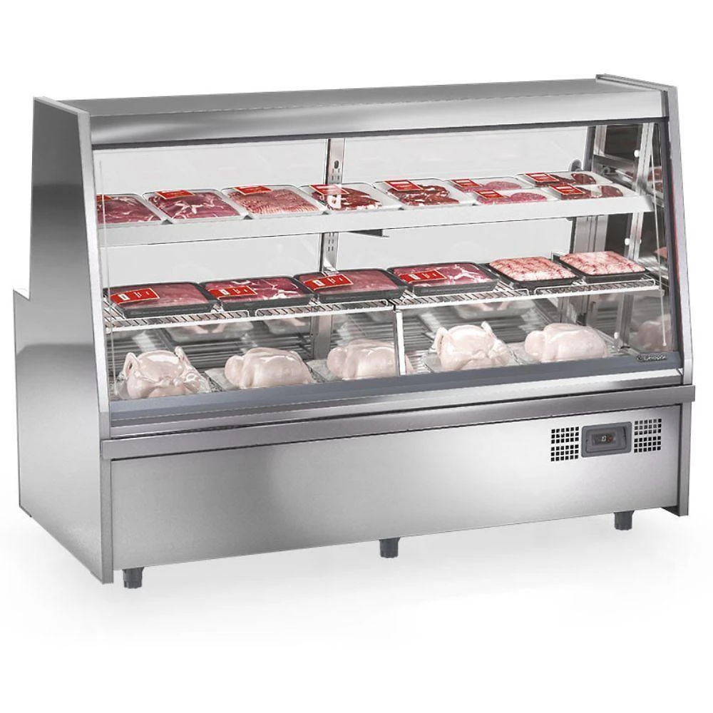 Balcão De Frios E Avícola Aquecido 2mt GRTA200A Inox Gelopar 220V