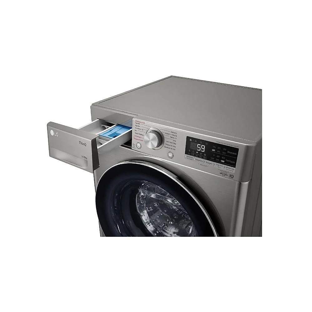 Lava e Seca LG VC4 Smart com Inteligência Artificial 14kg Inox Look CV5014PC4 127V