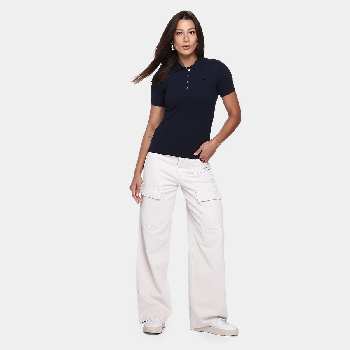 Miniatura Camisa Polo Tommy Hilfiger 1985 Feminina Marinho - G