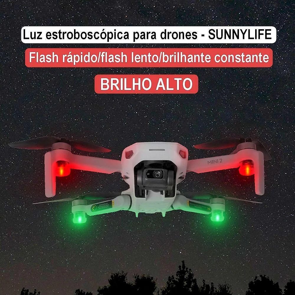Kit Com 4 Luzes Led De Voo Noturno Para Drones