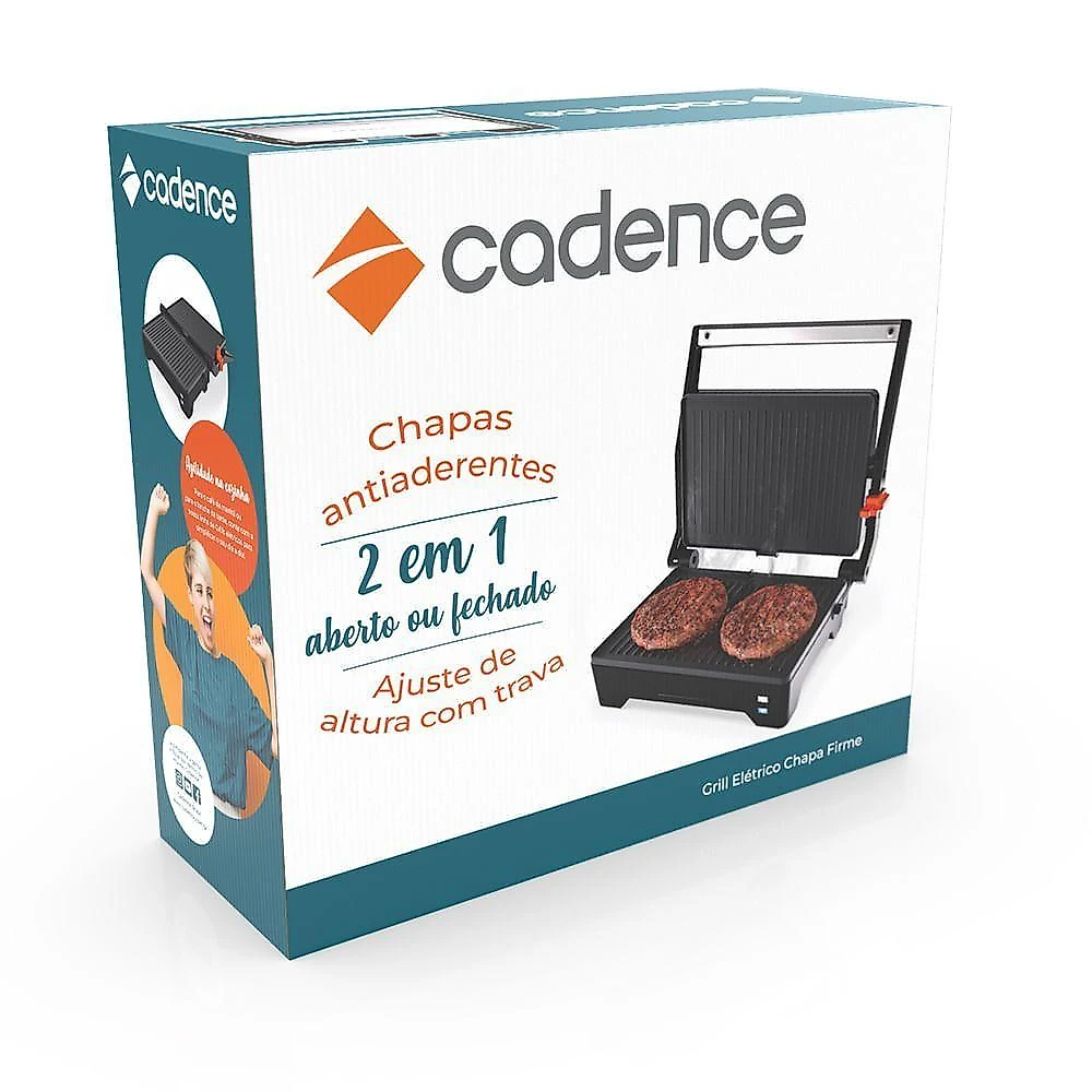 Grill Cadence Inox Chapa Firme 220V