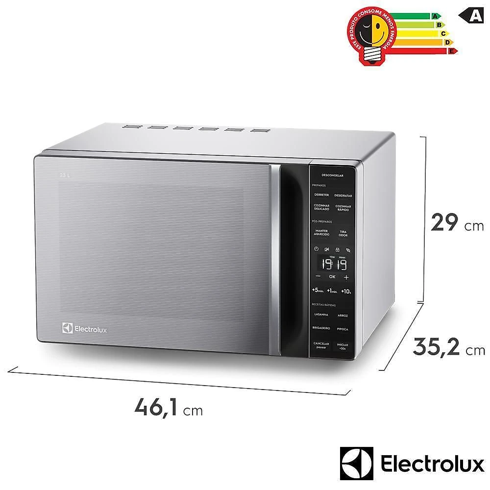 Micro-ondas Electrolux Efficient 23 Litros de Capacidade Prata - ME23S 110