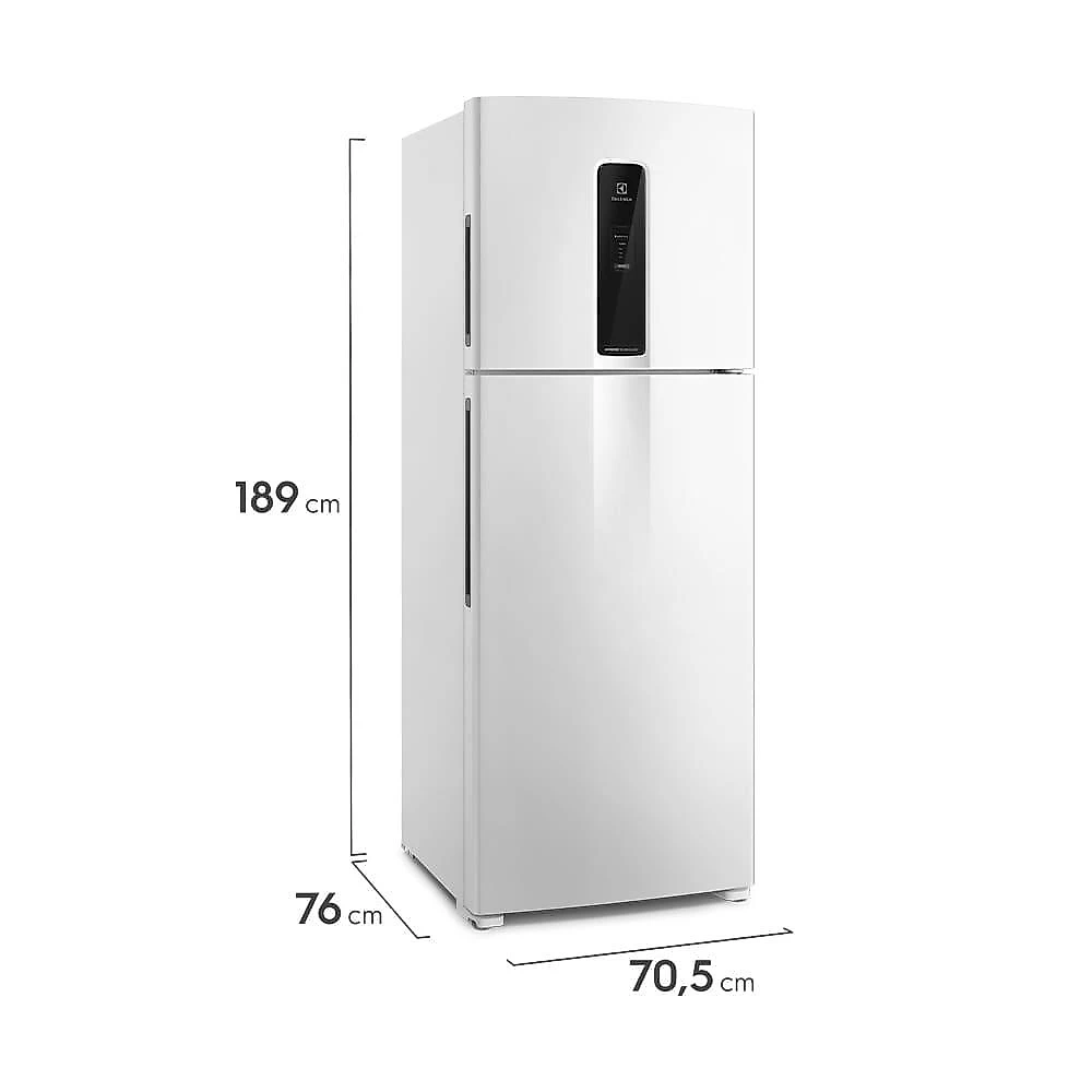 Geladeira electrolux frost free inverter 480l it70 efficient autosense duplex painel digital branca bivolt